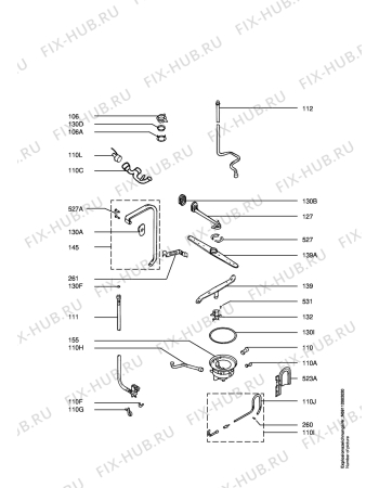 Взрыв-схема посудомоечной машины Aeg F40360IW - Схема узла Hydraulic System 272